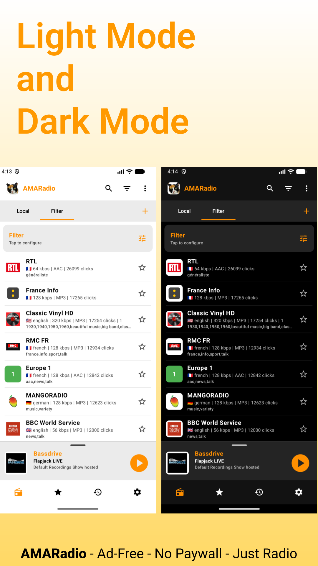 AMARadio_Playstore (31) AMARadio Light and Dark Mode
